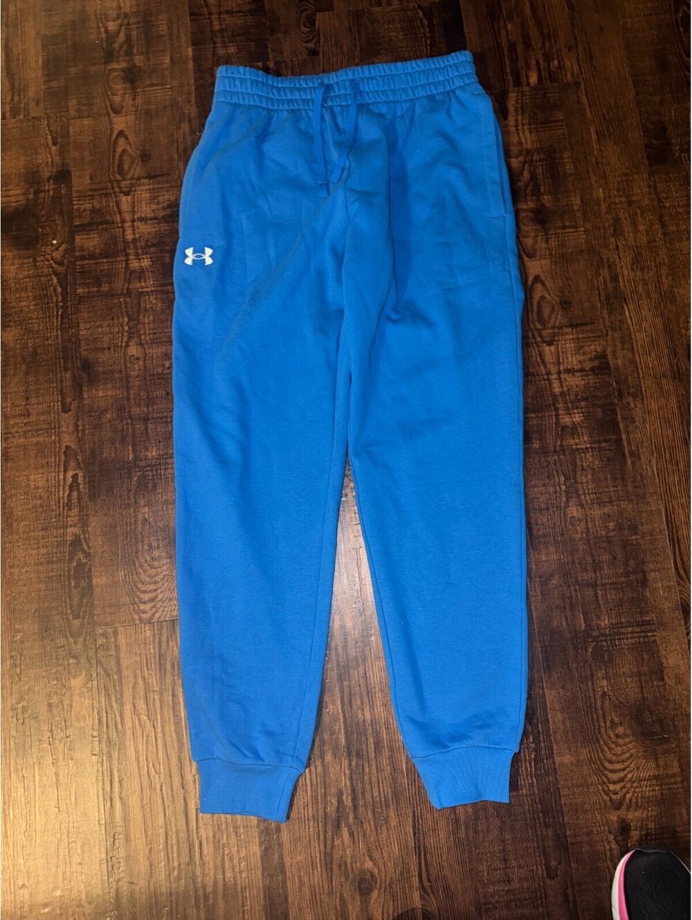 Under Armour Sweatpants Mens Med Blue Rival Fleece Loose Drawstring Gym Jogger